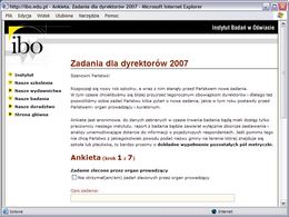 Ankieta: Zadania dla dyrektorów 2007